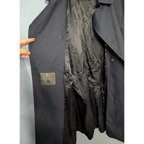 Banana Republic Heritage Collection XXL Navy Water Repellent Officer Coat Winter